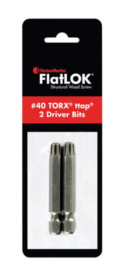 FastenMaster FlatLOK Steel Torx Ttap 1/4 Dia. in. Shank Driver Bit #40 x 2 L in.
