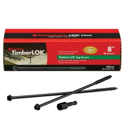 FastenMaster TimberLok 8 in. L Hex E-Coat Coarse Structural Wood Screws 50 pk