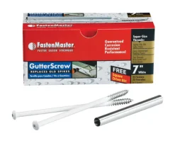 FastenMaster White Plain Steel UV Resistant Brown Head Paint Square Gutter Screw 7 in.