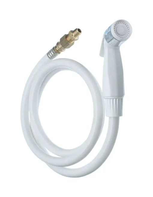 FAUCET SRPAY W/HOSE WHT