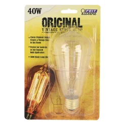 FEIT Electric The Original 40 watts ST19 Vintage Incandescent Bulb E26 (Medium) Soft White 1 pk (Pack of 6)