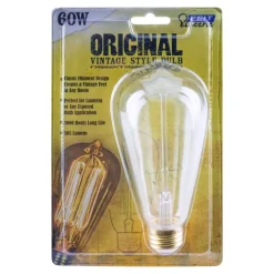 FEIT Electric The Original 60 watts ST19 Vintage Incandescent Bulb E26 (Medium) Soft White 1 pk (Pack of 6)