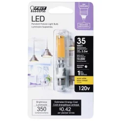 Feit Electric Warm White 80 CRI LED Bulb 0.64 Dia. in. 35W 120V 3000K 350 lm