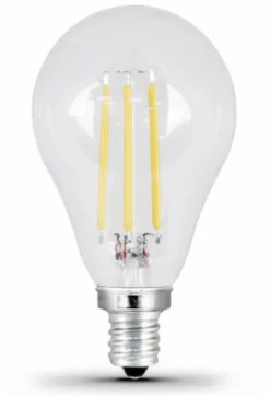 Feit Enhance A15 E12 (Candelabra) Filament LED Bulb Daylight 60 Watt Equivalence 2 pk