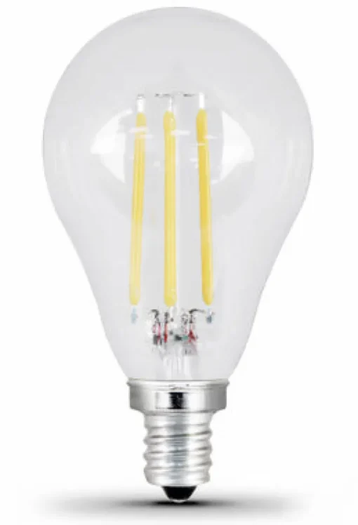 Feit Enhance A15 E12 (Candelabra) Filament LED Bulb Daylight 60 Watt Equivalence 2 pk