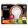 Feit Enhance A19 E26 (Medium) Filament LED Bulb Soft White 40 Watt Equivalence 4 pk