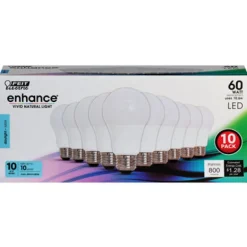Feit Enhance A19 E26 (Medium) LED Bulb Daylight 60 Watt Equivalence 10 pk