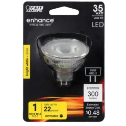 Feit Enhance MR16 GU5.3 LED Bulb Bright White 35 Watt Equivalence 1 pk