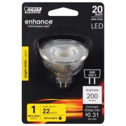 Feit Enhance MR16 GU5.3 LED Bulb Bright White 20 Watt Equivalence 1 pk