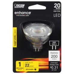 Feit Enhance MR16 GU5.3 LED Bulb Bright White 20 Watt Equivalence 1 pk