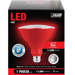 Feit PAR38 E26 (Medium) LED Bulb Red 120 Watt Equivalence 1 pk