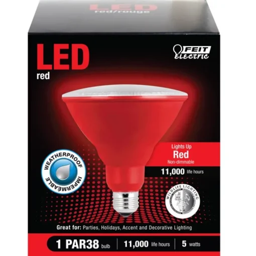 Feit PAR38 E26 (Medium) LED Bulb Red 120 Watt Equivalence 1 pk