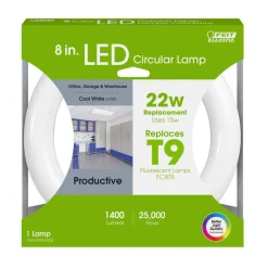 Feit Plug & Play T9 Cool White 8 in. G10Q Circular LED Bulb 22 Watt Equivalence 1 pk