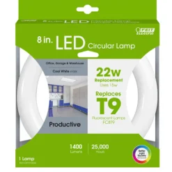 Feit Plug & Play T9 Cool White 8 in. G10Q Circular LED Bulb 22 Watt Equivalence 1 pk