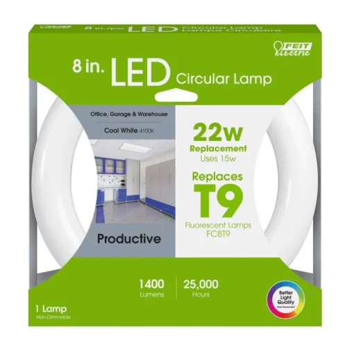 Feit Plug & Play T9 Cool White 8 in. G10Q Circular LED Bulb 22 Watt Equivalence 1 pk