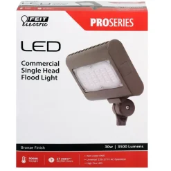Feit Pro Series Dusk to Dawn Hardwired LED Bronze Floodlight