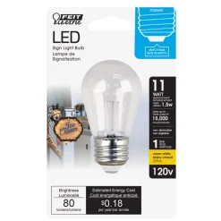 Feit S14 E26 (Medium) LED Bulb Warm White 11 Watt Equivalence 1 pk