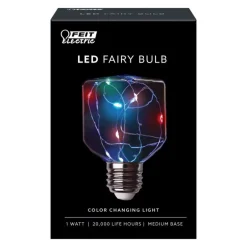Feit Square E26 (Medium) LED Bulb Multi-Colored 1 Watt Equivalence 1 pk