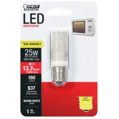 Feit T8 E17 (Intermediate) LED Bulb Warm White 25 Watt Equivalence 1 pk
