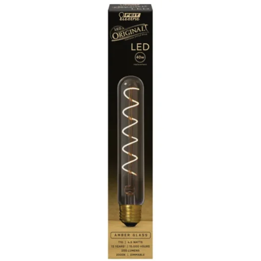 Feit T10 E26 (Medium) LED Bulb Amber 40 Watt Equivalence 1 pk