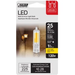 Feit T4 G9 LED Bulb Warm White 25 Watt Equivalence 1 pk