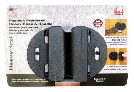 FENIX Heavy Metal Black Steel 7 in. L Heavy Hasp w/Handle 1 pk