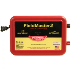Fieldmaster 3 Electric Fence Charger, 15-Mile, Low Impedance, Plug-In