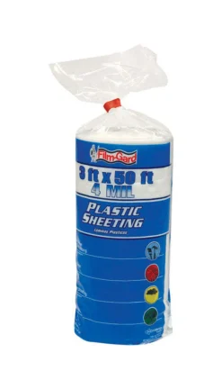 Film-Gard Plastic Sheeting 4 mil X 3 ft. W X 50 ft. L Polyethylene Clear 1 pk