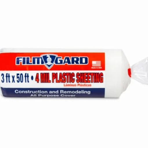 Film-Gard Plastic Sheeting 4 mil X 3 ft. W X 50 ft. L Polyethylene Clear 1 pk