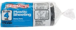 Film-Gard Plastic Sheeting 4 mil X 3 ft. W X 50 ft. L Polyethylene Black 1 pk