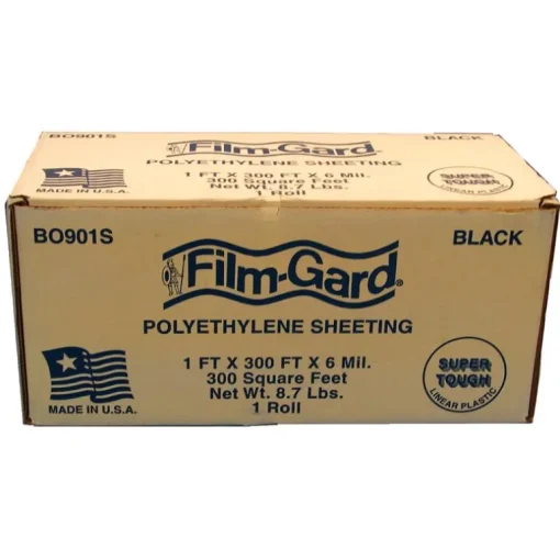 Film-Gard Plastic Sheeting 6 mil X 1 ft. W X 300 ft. L Polyethylene Black