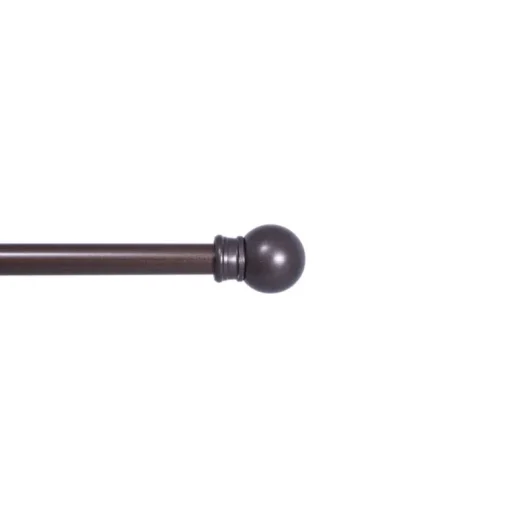 Fiona Cafe Curtain Rod, Bronze, 48 to 84-In.