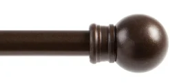 Fiona Cafe Curtain Rod, Bronze, 48 to 84-In.
