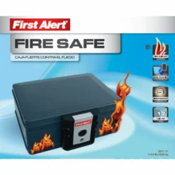 First Alert 0.17 cu ft Key Lock Blue Fire Chest