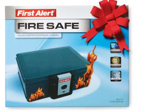 First Alert 0.17 cu ft Key Lock Blue Fire Chest