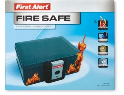 First Alert 0.17 cu ft Key Lock Blue Fire Chest