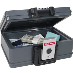 First Alert 0.17 cu ft Key Lock Blue Fire Chest