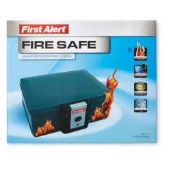 First Alert 0.17 cu ft Key Lock Blue Fire Chest
