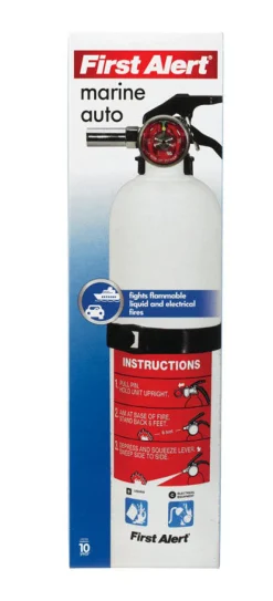 First Alert 2-3/4 lb. Fire Extinguisher For Auto/Marine OSHA/US Coast Guard Agency Approval (Pack of 4)