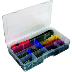 Flambeau Tuff Tainer 9.75 in. W X 3.25 in. H Storage Box Plastic 16 compartments Clear