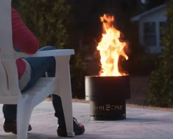 Flame Genie Steel Portable Cylindrical Open Fire Pit 12.5 H x 13.5 W x 12.5 D in.