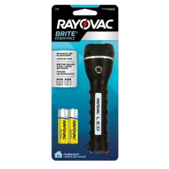 FLASHLIGHT 2AA RUBR BLK