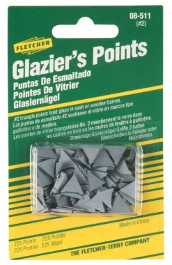Fletcher Glazier Points For Repairing or reglazing windows 0 oz. 225 pk (Pack of 10)