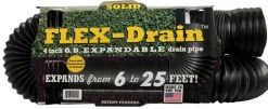 Flex-Drain 3-3/4 in. D X 25 ft. L Poly Drain Pipe