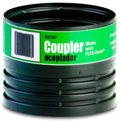 Flex-Drain Snap Polypropylene DWV Coupler Adapter 4 Dia. x 4 H in. for Drainage Applications