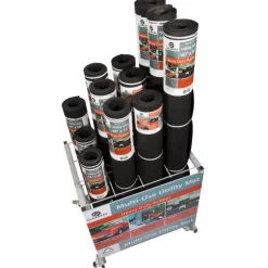 Flexgard 48 in. W X 72 in. L Black Smooth Top/Smooth Bottom Rubber Mat Rubber Utility Mat