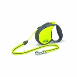 Flexi Neon Yellow Retractable Plastic Dog Leash Medium