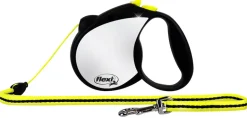 Flexi Neon Yellow Retractable Plastic Dog Leash Medium