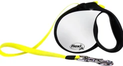 Flexi Neon Yellow Retractable Plastic Dog Leash Large