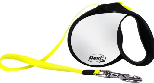 Flexi Neon Yellow Retractable Plastic Dog Leash Large